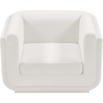 Kimora Cream Linen Textured Fabric Chair