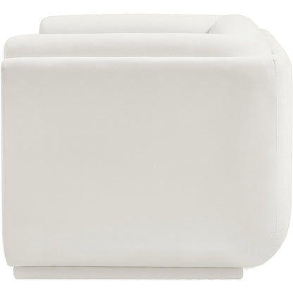 Kimora Cream Linen Textured Fabric Chair