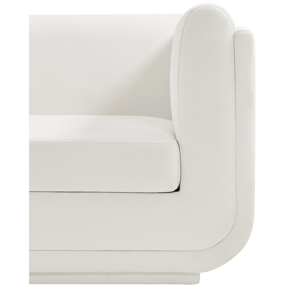 Kimora Cream Linen Textured Fabric Chair