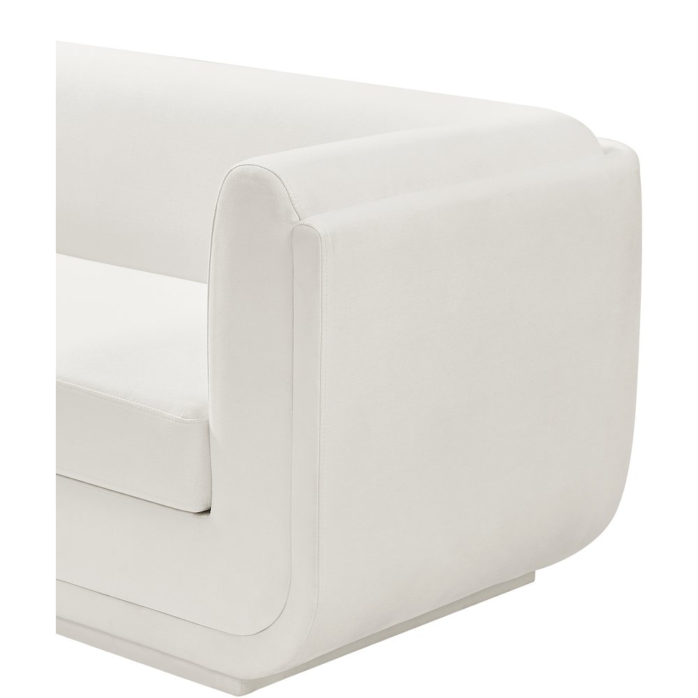 Kimora Cream Linen Textured Fabric Chair