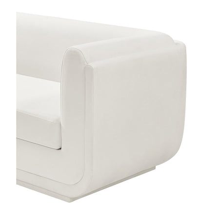 Kimora Cream Linen Textured Fabric Chair