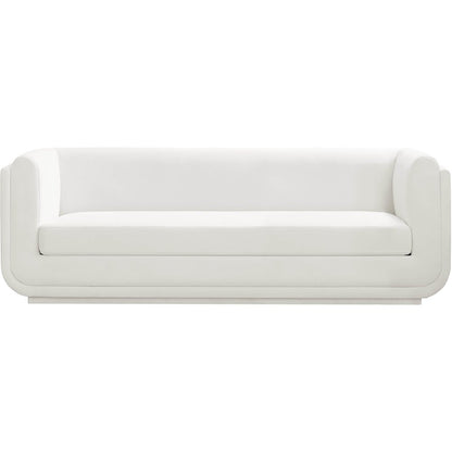 Kimora Cream Linen Textured Fabric Sofa