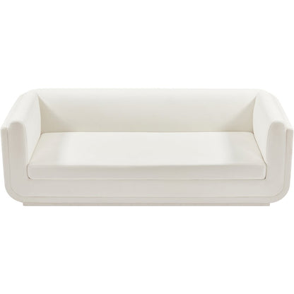 Kimora Cream Linen Textured Fabric Sofa