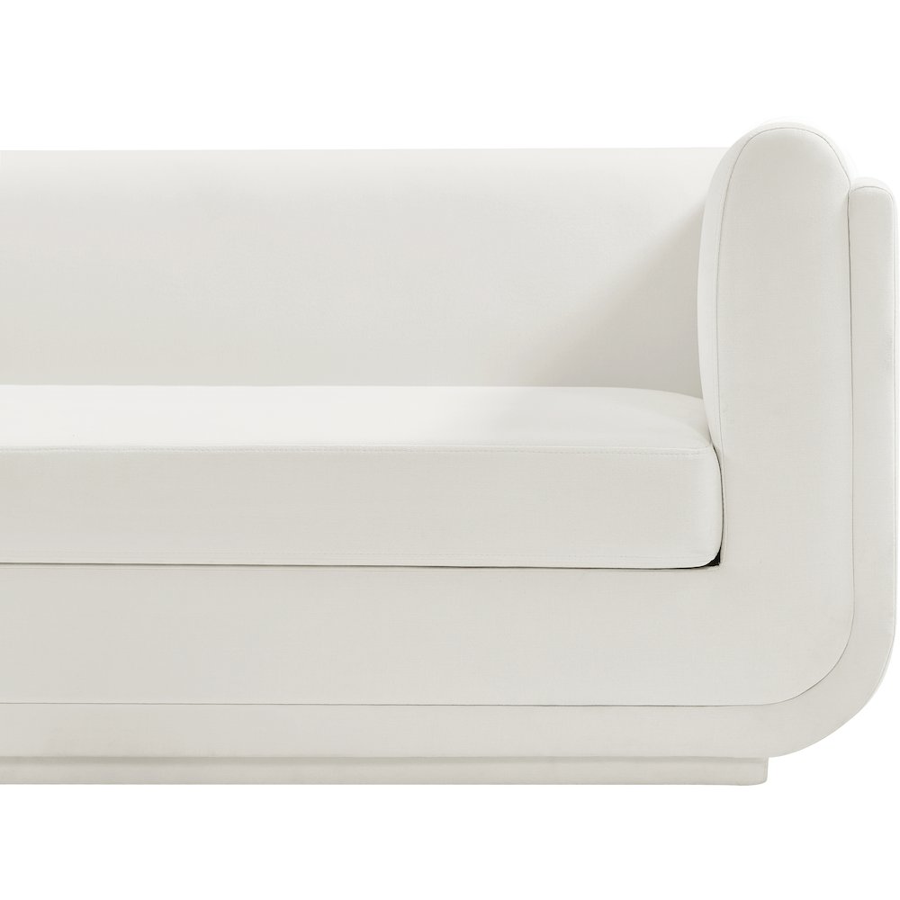 Kimora Cream Linen Textured Fabric Sofa