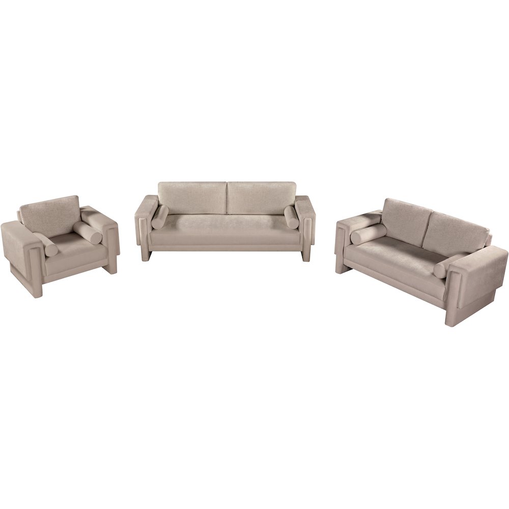 Madeline Beige Chenille Fabric Chair