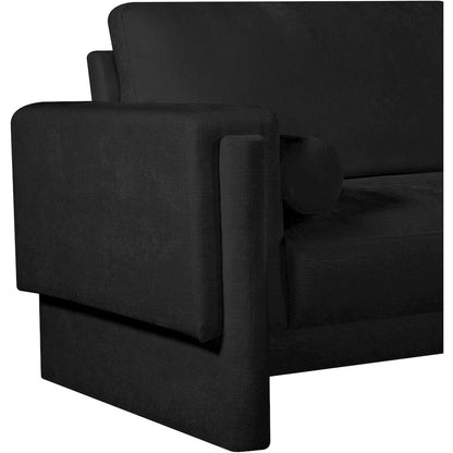 Madeline Black Chenille Fabric Chair