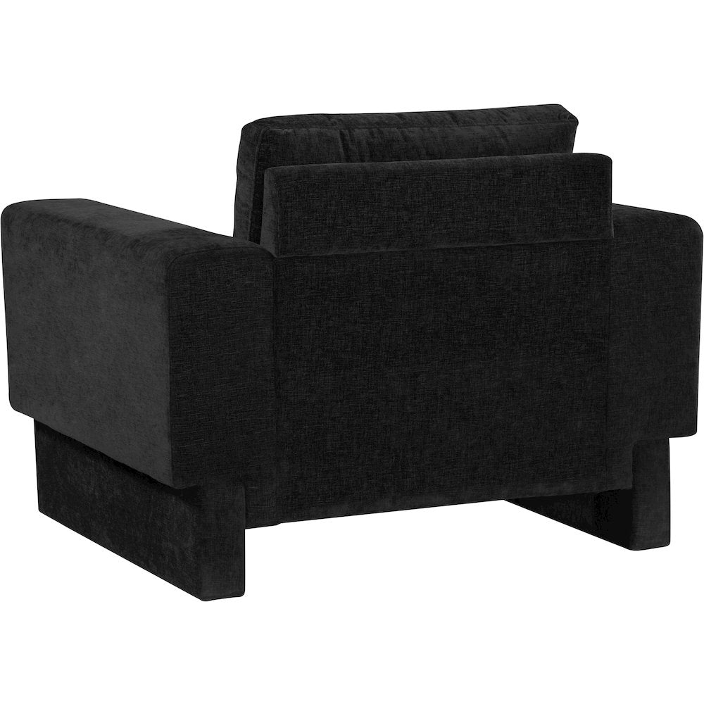 Madeline Black Chenille Fabric Chair