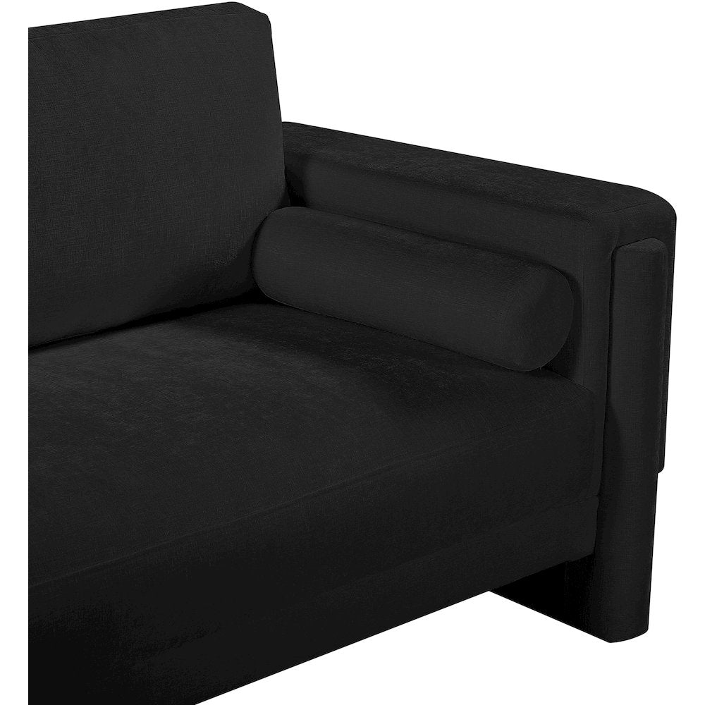 Madeline Black Chenille Fabric Chair
