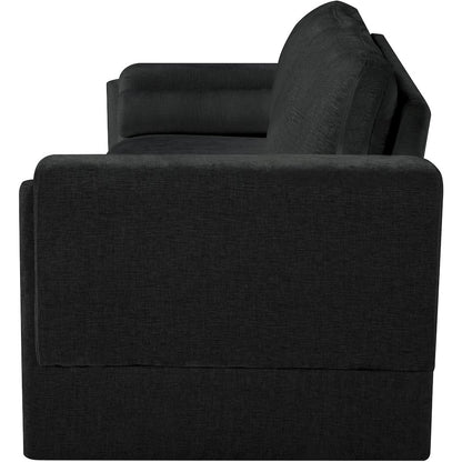 Madeline Black Chenille Fabric Sofa