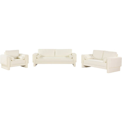 Madeline Cream Chenille Fabric Chair