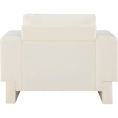 Madeline Cream Chenille Fabric Chair