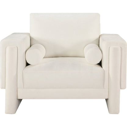 Madeline Cream Chenille Fabric Chair