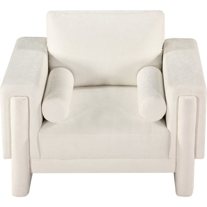 Madeline Cream Chenille Fabric Chair