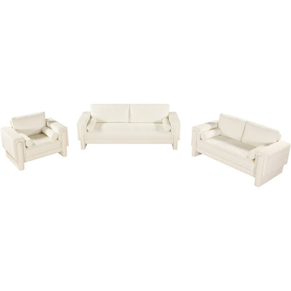 Madeline Cream Chenille Fabric Sofa