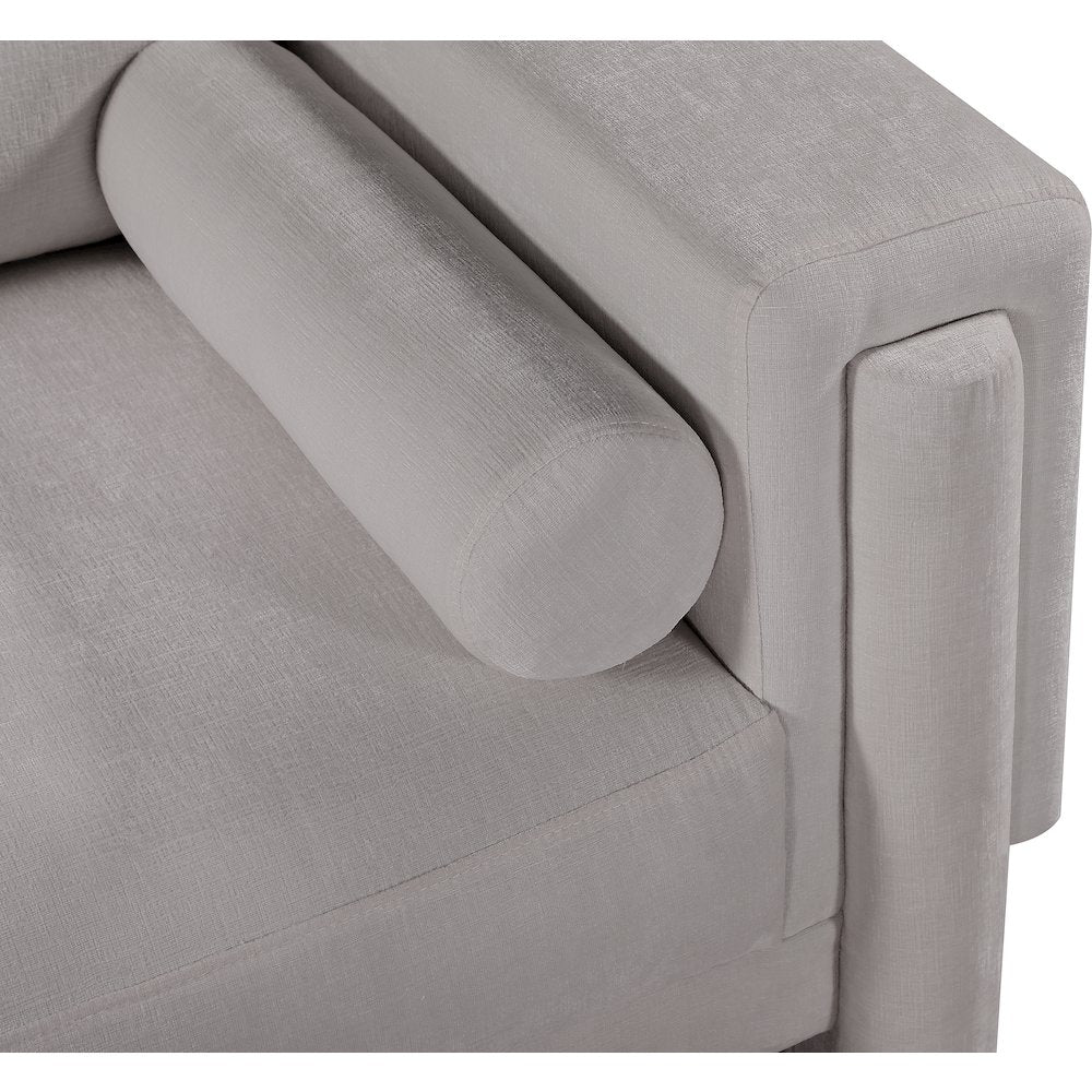 Madeline Grey Chenille Fabric Chair