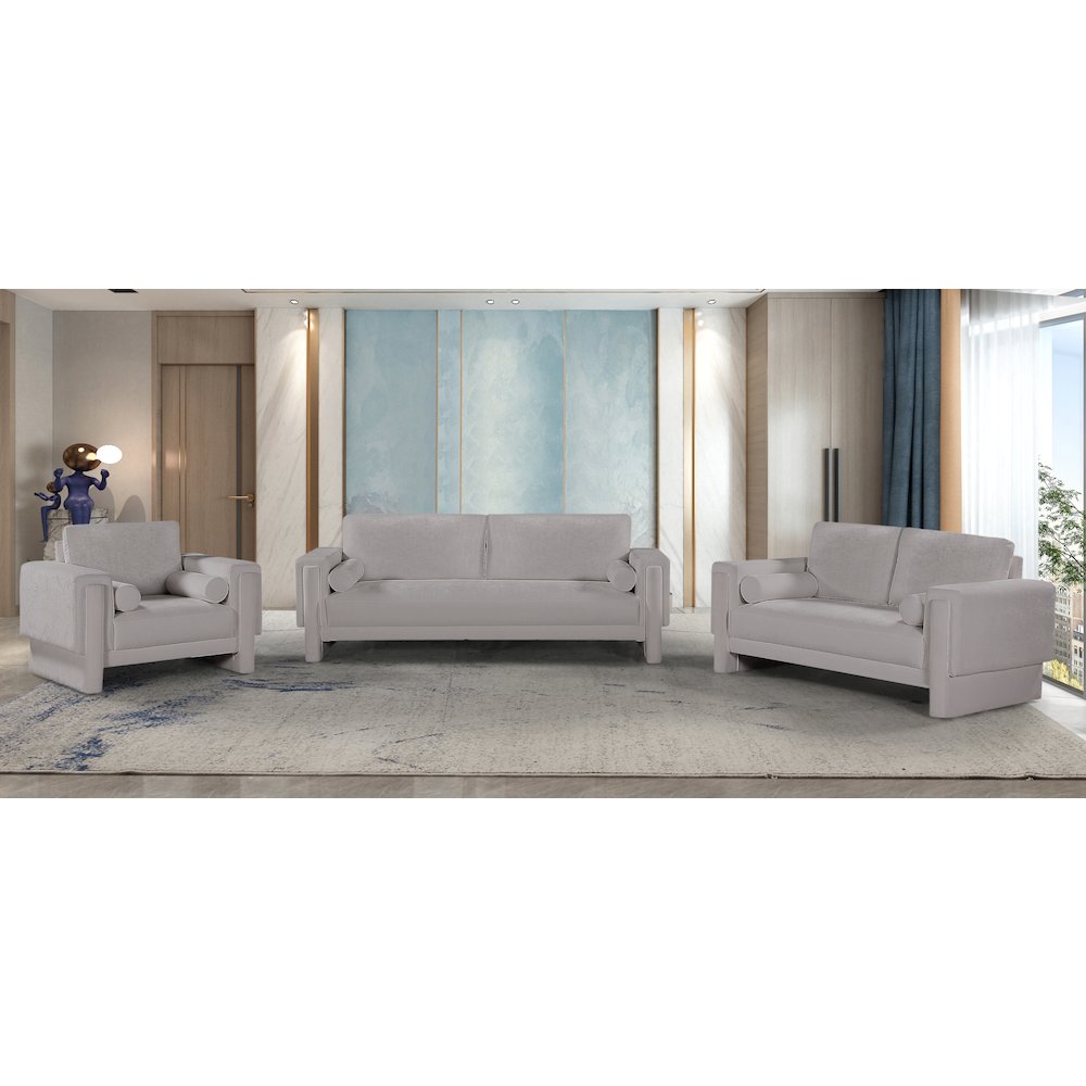 Madeline Grey Chenille Fabric Chair