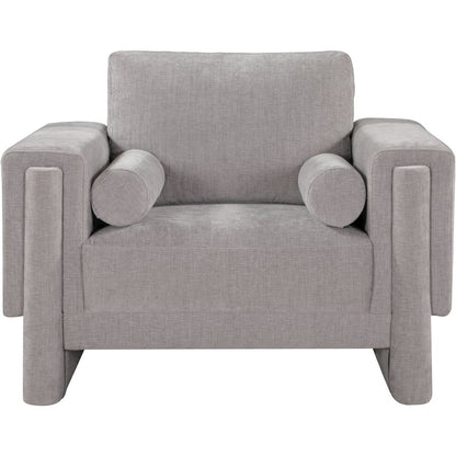 Madeline Grey Chenille Fabric Chair