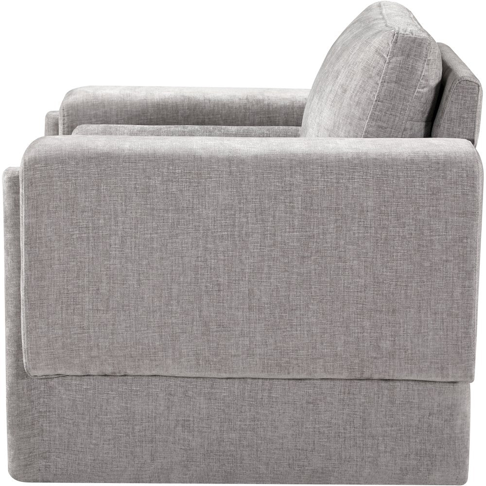 Madeline Grey Chenille Fabric Chair