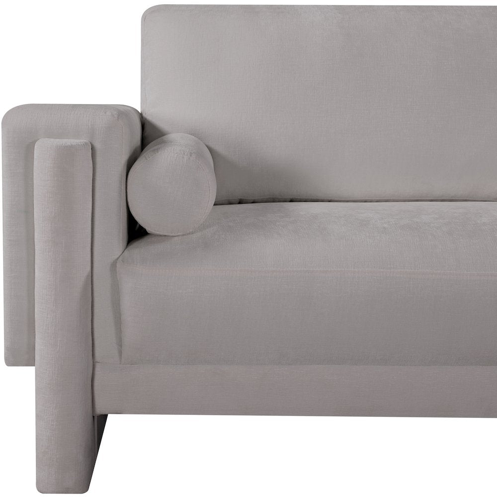 Madeline Grey Chenille Fabric Chair