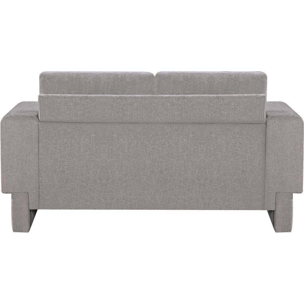 Madeline Grey Chenille Fabric Loveseat