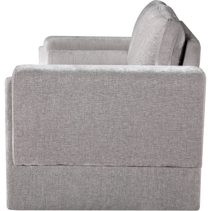 Madeline Grey Chenille Fabric Loveseat