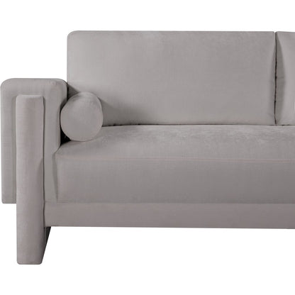 Madeline Grey Chenille Fabric Loveseat