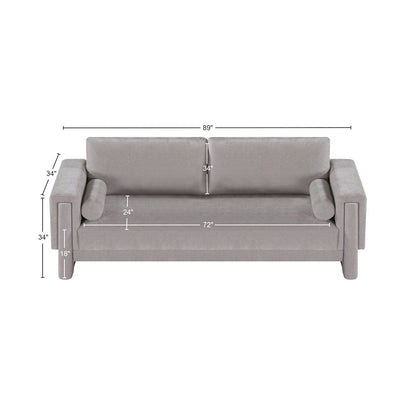 Madeline Grey Chenille Fabric Sofa