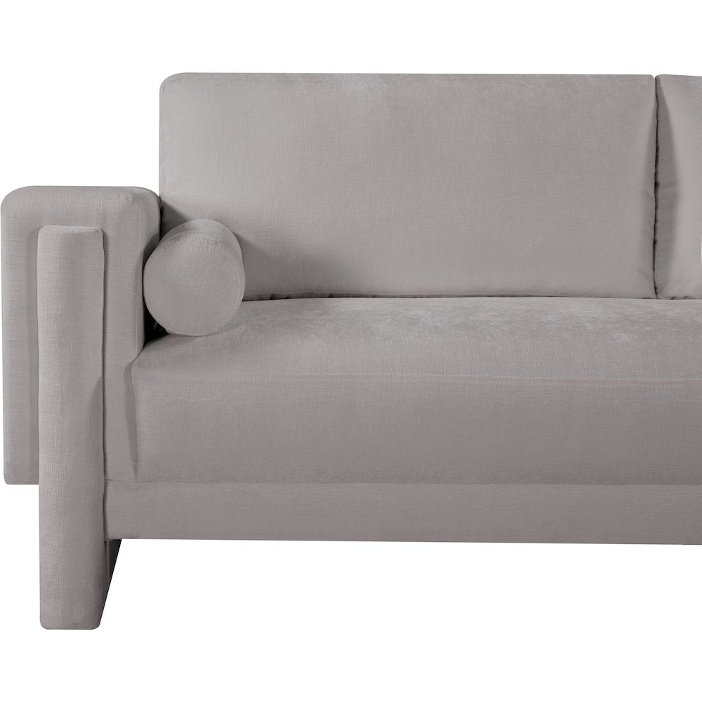 Madeline Grey Chenille Fabric Sofa