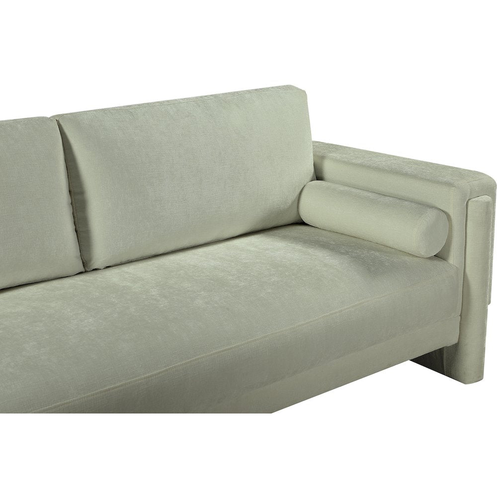 Madeline Mint Chenille Fabric Loveseat