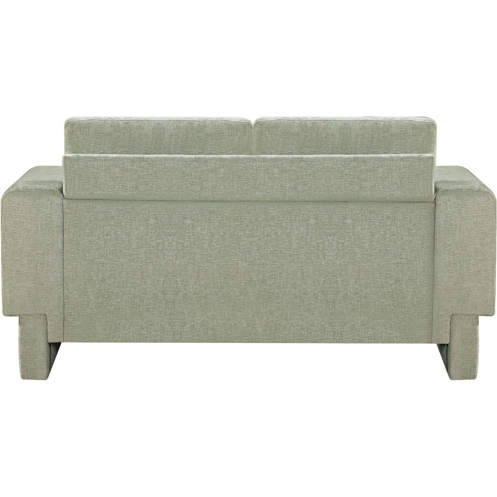 Madeline Mint Chenille Fabric Loveseat