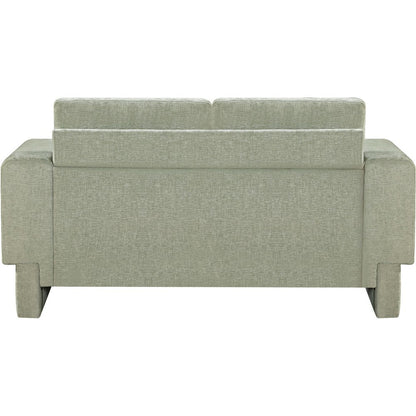 Madeline Mint Chenille Fabric Loveseat