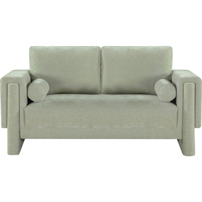 Madeline Mint Chenille Fabric Loveseat