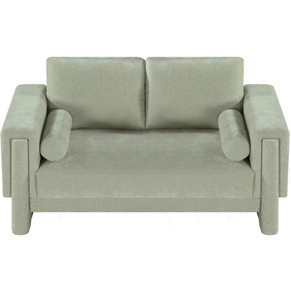 Madeline Mint Chenille Fabric Loveseat