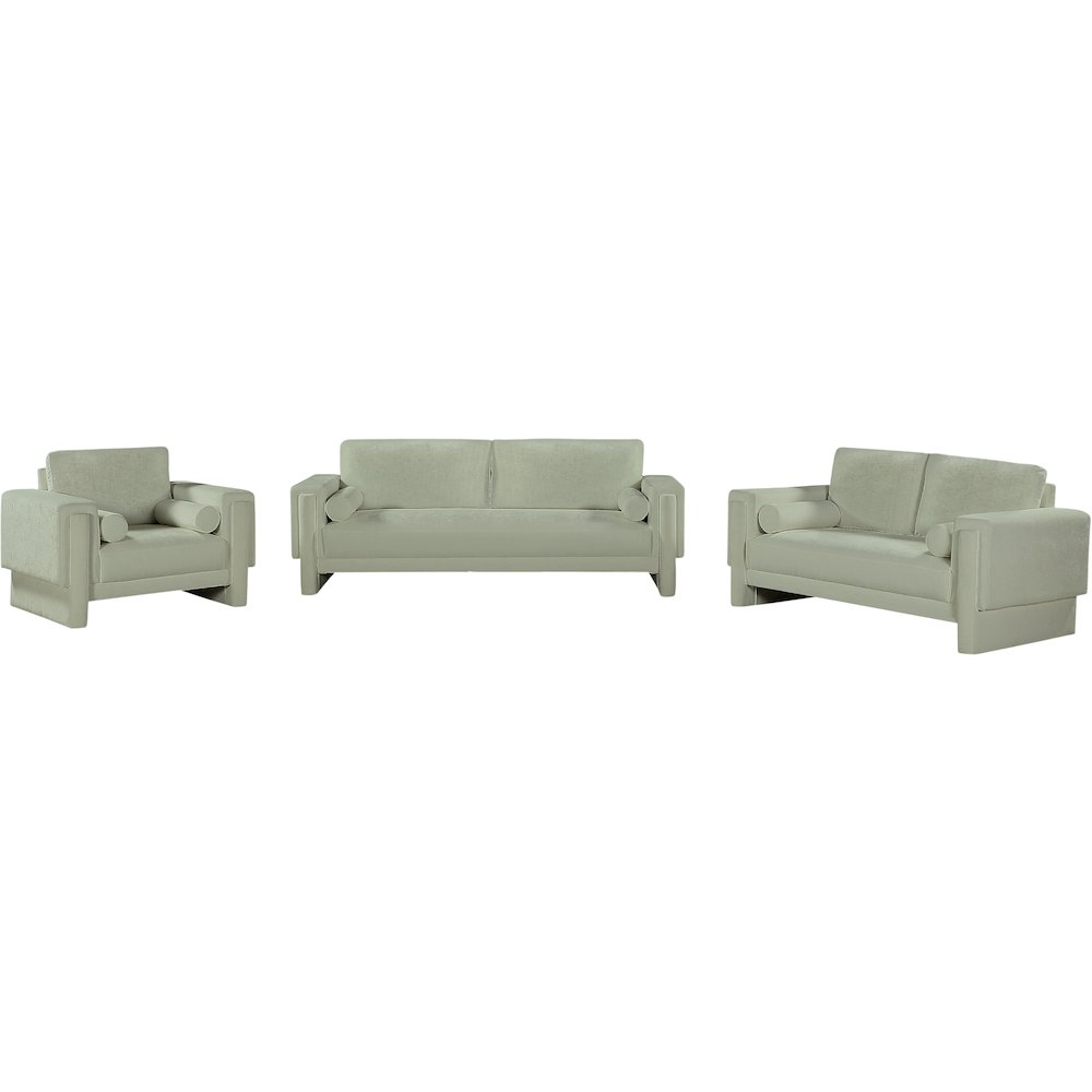 Madeline Mint Chenille Fabric Sofa