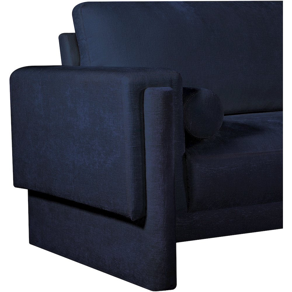 Madeline Navy Chenille Fabric Chair