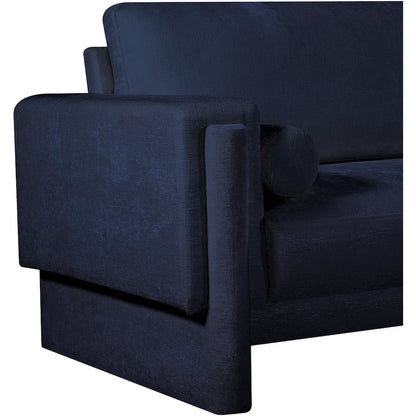 Madeline Navy Chenille Fabric Chair