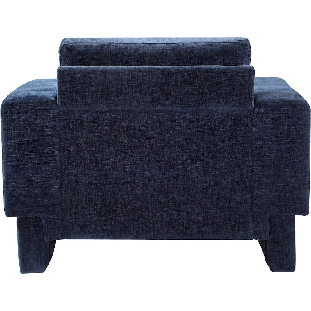 Madeline Navy Chenille Fabric Chair