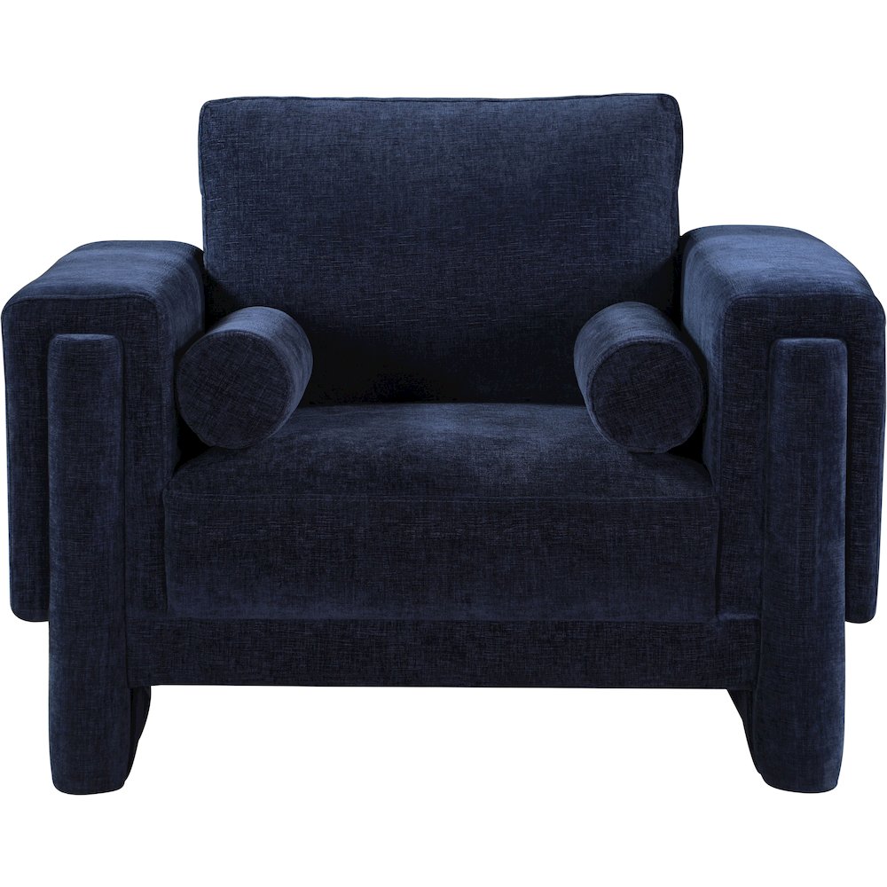 Madeline Navy Chenille Fabric Chair