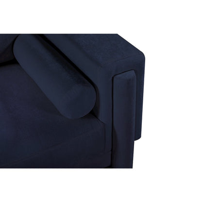 Madeline Navy Chenille Fabric Loveseat