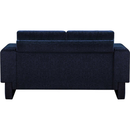 Madeline Navy Chenille Fabric Loveseat
