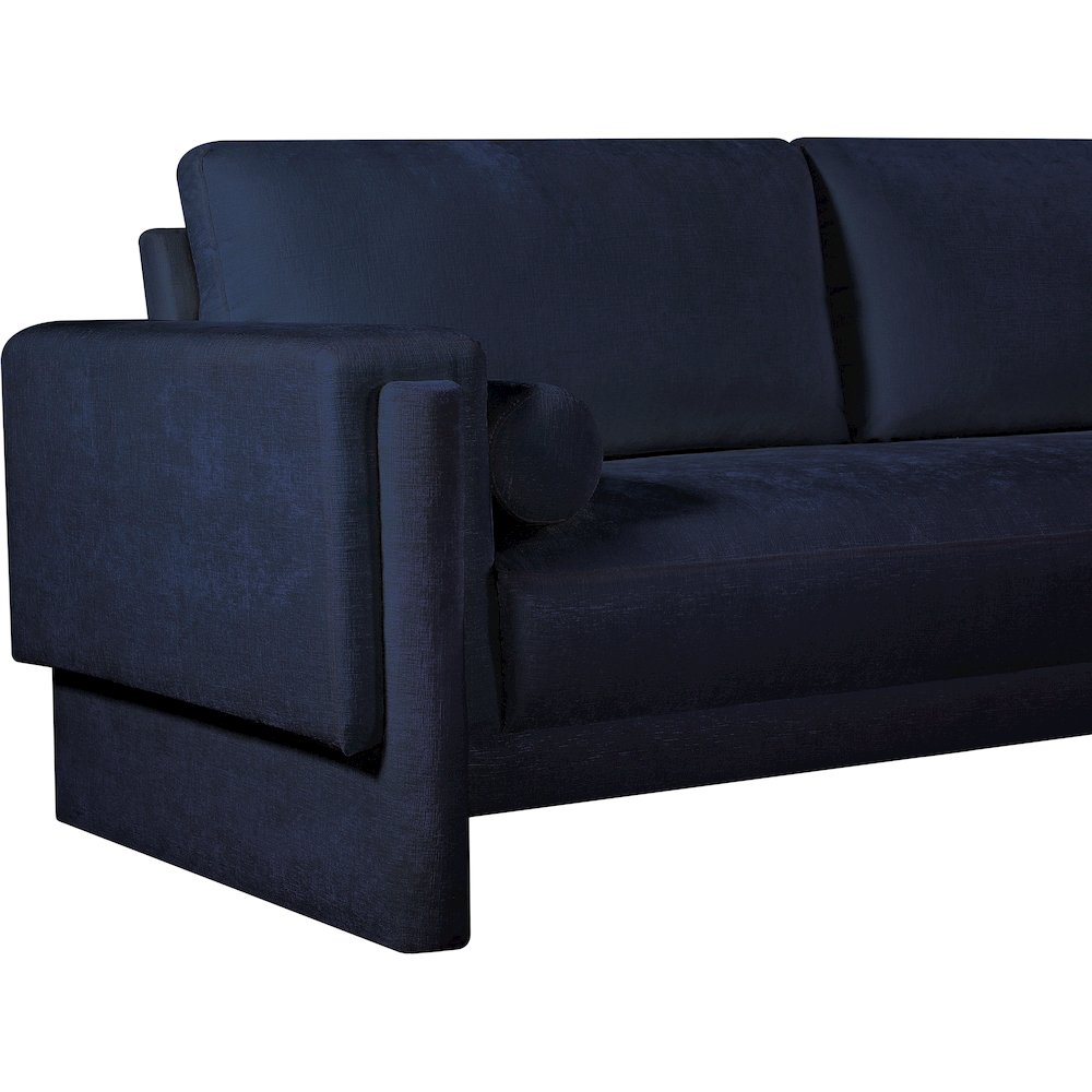 Madeline Navy Chenille Fabric Sofa