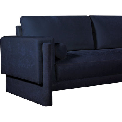 Madeline Navy Chenille Fabric Sofa