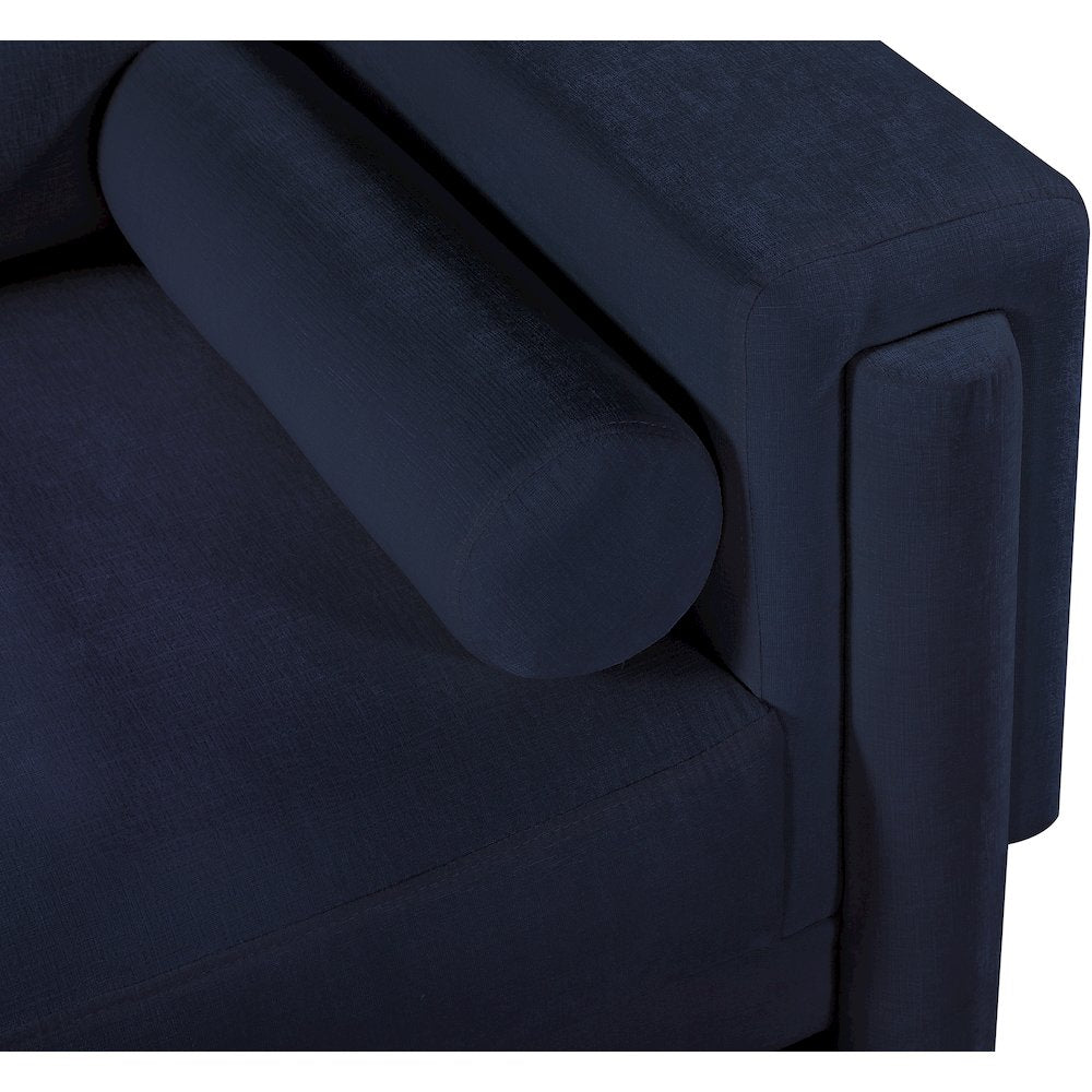 Madeline Navy Chenille Fabric Sofa