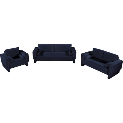 Madeline Navy Chenille Fabric Sofa