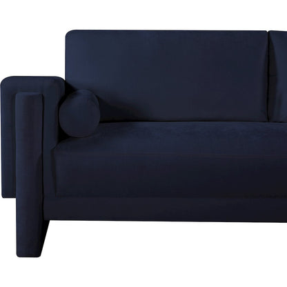 Madeline Navy Chenille Fabric Sofa