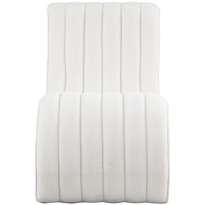 Orian Cream Teddy Fabric Chaise