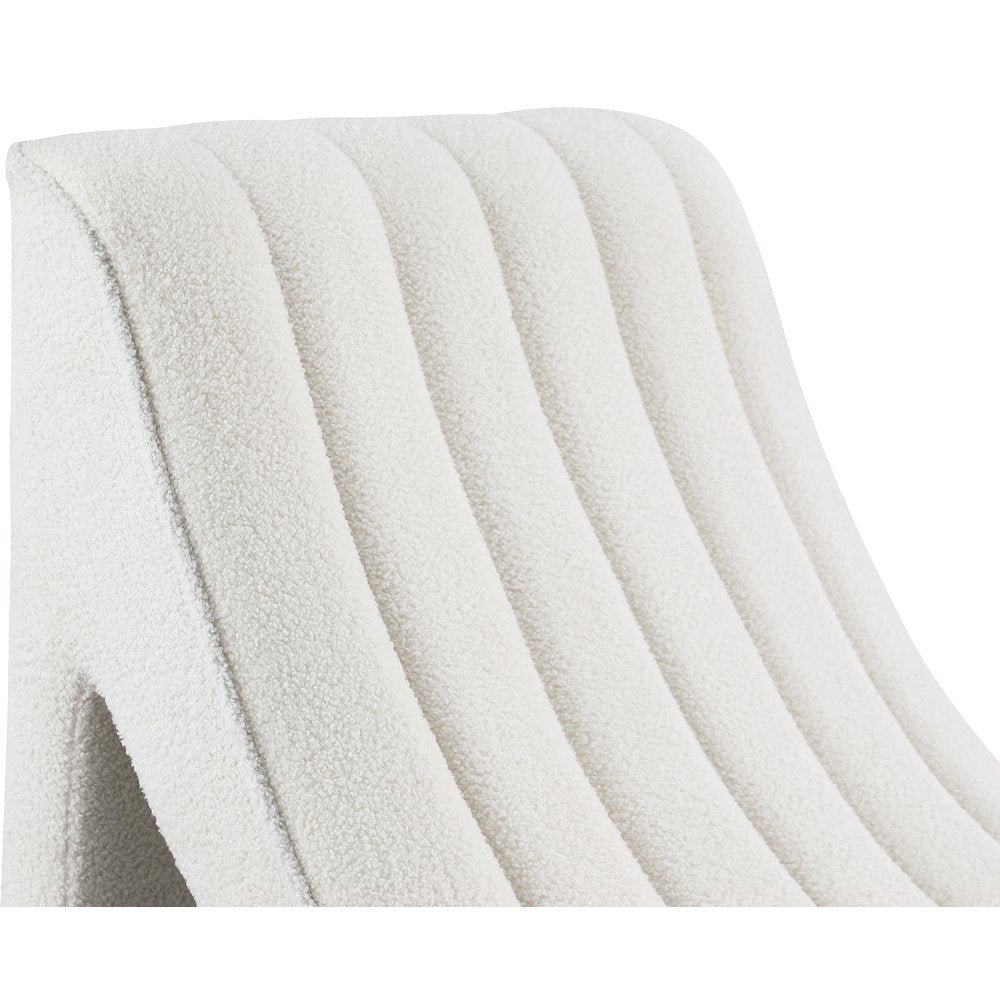 Orian Cream Teddy Fabric Chaise
