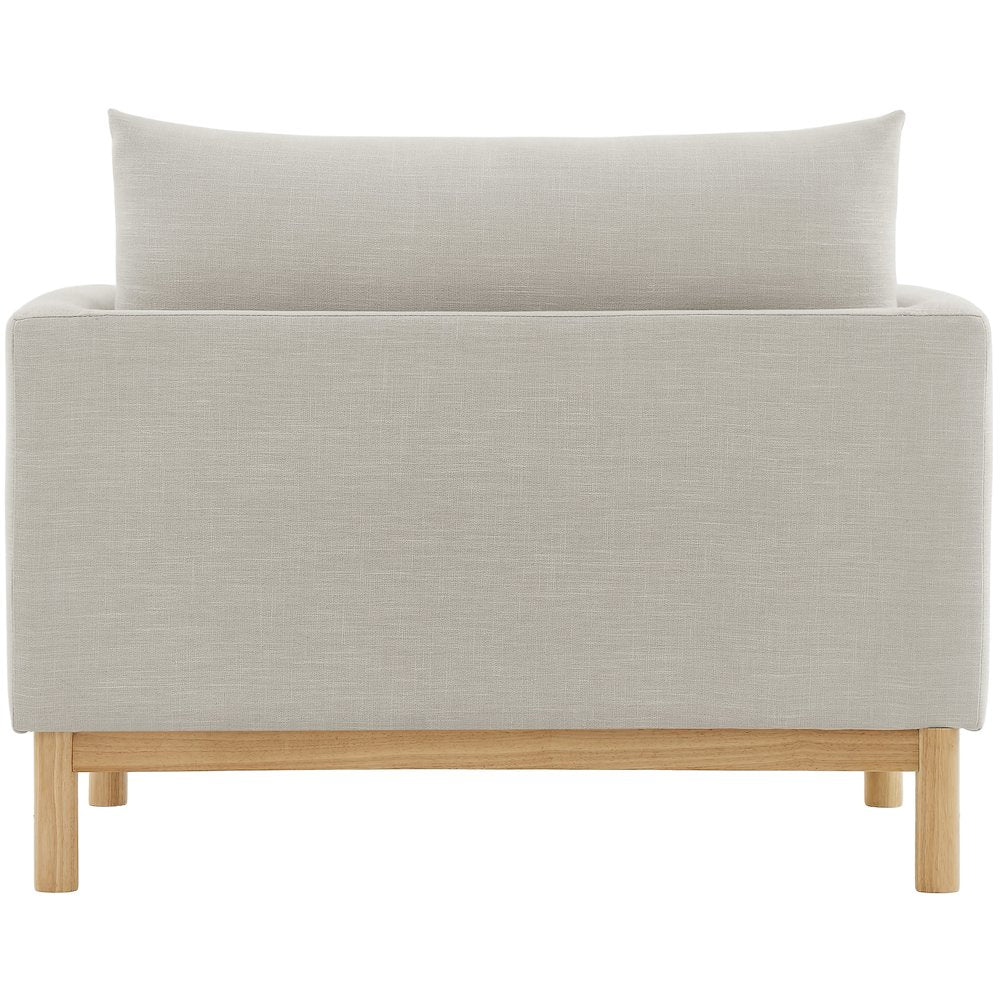 Langham Beige Linen Textured Fabric Chair