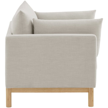Langham Beige Linen Textured Fabric Chair