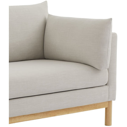 Langham Beige Linen Textured Fabric Chair